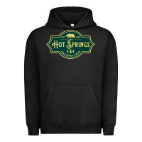 Pigment Black Hot Springs National Park Arkansas Nature Bear Hike Outdoors Urban Hoodie - lanVoArt