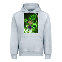 Heather Grey legendary broly supersaiyajin poster travel Urban Hoodie - lanVoArt