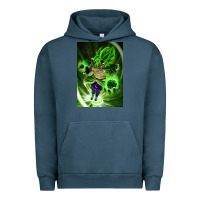 Pigment Midnight Navy legendary broly supersaiyajin poster travel Urban Hoodie - lanVoArt