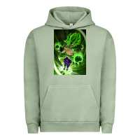 Pigment Oil Green legendary broly supersaiyajin poster travel Urban Hoodie - lanVoArt