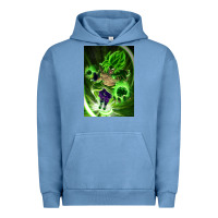 Pigment Pebble Blue legendary broly supersaiyajin poster travel Urban Hoodie - lanVoArt