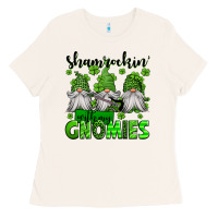 Bone shamrockin' with my gnomies st patrick's day Ladies Tee - Jasminsmagicworld