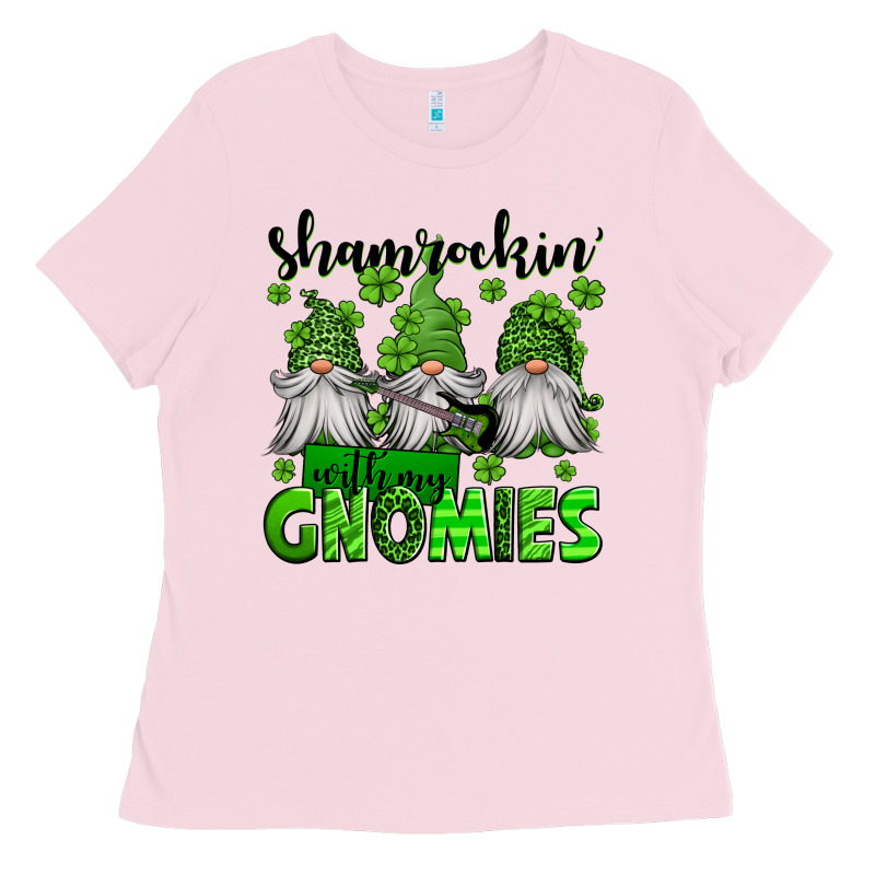 Shamrockin' With My Gnomies St Patrick's Day Ladies Tee by Jasminsmagicworld | Teevron