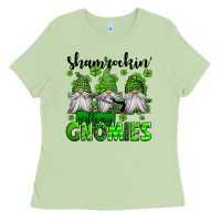 Matcha shamrockin' with my gnomies st patrick's day Ladies Tee - Jasminsmagicworld