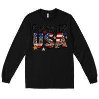 Black god bless the usa Long Sleeve Tee - CowGirlArtShop