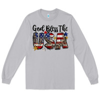 Moon Dust god bless the usa Long Sleeve Tee - CowGirlArtShop