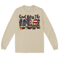Mushroom god bless the usa Long Sleeve Tee - CowGirlArtShop