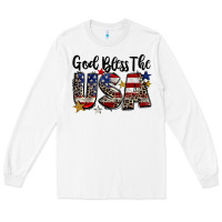 White god bless the usa Long Sleeve Tee - CowGirlArtShop
