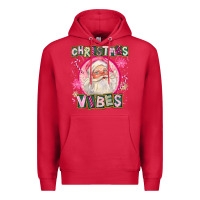 Cardinal Pink Christmas Vibes Santa Premium Hoodie - FaDigitalArtStudio