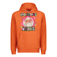 Carrot Pink Christmas Vibes Santa Premium Hoodie - FaDigitalArtStudio