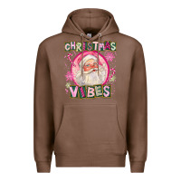 Chestnut Pink Christmas Vibes Santa Premium Hoodie - FaDigitalArtStudio