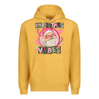 Mustard Pink Christmas Vibes Santa Premium Hoodie - FaDigitalArtStudio