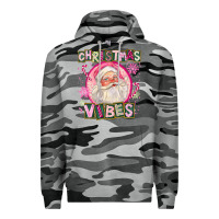 Slate Camo Pink Christmas Vibes Santa Premium Hoodie - FaDigitalArtStudio