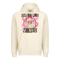 Tofu Pink Christmas Vibes Santa Premium Hoodie - FaDigitalArtStudio
