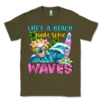 Army Green Life's a beach make some waves Classic Tee - NancyCooperArtShop