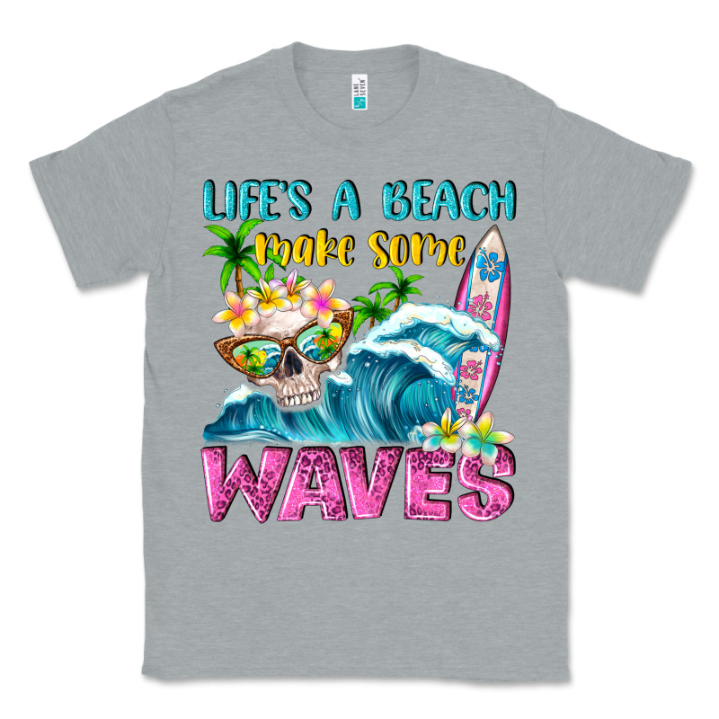Life's A Beach Make Some Waves Classic Tee by NancyCooperArtShop | Teevron
