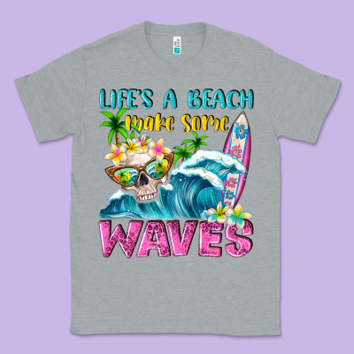 Life's A Beach Make Some Waves Classic Tee Designed By Nancycooperartshop