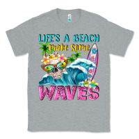 Heather Grey Life's a beach make some waves Classic Tee - NancyCooperArtShop