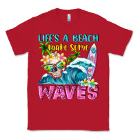 Red Life's a beach make some waves Classic Tee - NancyCooperArtShop