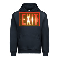 Navy exit sign   hippie Urban Hoodie - lanVoArt