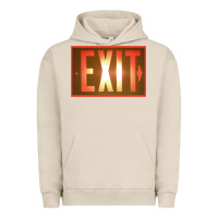 Pigment French Oak exit sign   hippie Urban Hoodie - lanVoArt