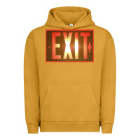 Pigment Peanut Butter exit sign   hippie Urban Hoodie - lanVoArt