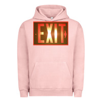 Pigment Salmon exit sign   hippie Urban Hoodie - lanVoArt