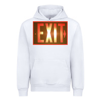 White exit sign   hippie Urban Hoodie - lanVoArt