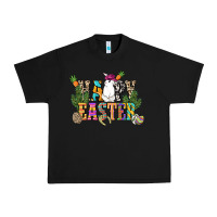 Black Happy Easter with cowboy Easter Day Urban Heavy Tee - HowdyJamesFarm