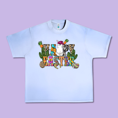Happy Easter With Cowboy Easter Day Urban Heavy Tee Designed By Howdyjamesfarm