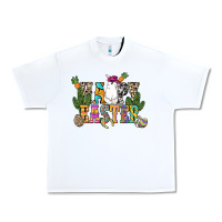 White Happy Easter with cowboy Easter Day Urban Heavy Tee - HowdyJamesFarm