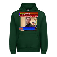 Forest Green daniel larson monitoring the situation   vintage Urban Hoodie - lanVoArt