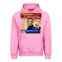 Fuchsia Pink daniel larson monitoring the situation   vintage Urban Hoodie - lanVoArt
