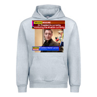 Heather Grey daniel larson monitoring the situation   vintage Urban Hoodie - lanVoArt