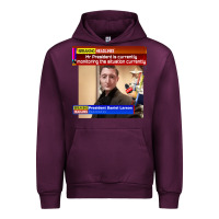 Mauve Wine daniel larson monitoring the situation   vintage Urban Hoodie - lanVoArt