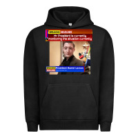 Pigment Black daniel larson monitoring the situation   vintage Urban Hoodie - lanVoArt