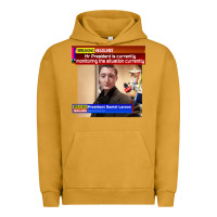 Pigment Peanut Butter daniel larson monitoring the situation   vintage Urban Hoodie - lanVoArt