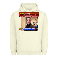 Pigment Pistachio daniel larson monitoring the situation   vintage Urban Hoodie - lanVoArt