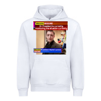 White daniel larson monitoring the situation   vintage Urban Hoodie - lanVoArt