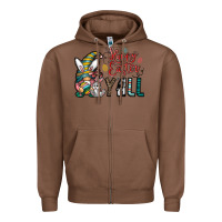 Chestnut happy easter y all Zipper Hoodie - CowhideDigitalArt
