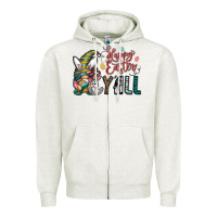 Happy Easter Y All Zipper Hoodie | Teevron
