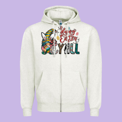 Happy Easter Y All Zipper Hoodie Designed By Cowhidedigitalart
