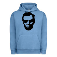 Pigment Pebble Blue cool abe lincoln with aviator sunglasses black Urban Hoodie - lanVoArt