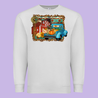 Farm Life Fall Barn And Truck Premium Sweatshirt Designed By Artiststas