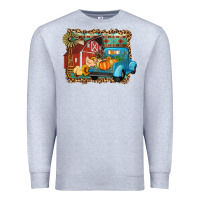 Heather Grey Farm Life Fall Barn And Truck Premium Sweatshirt - Artiststas