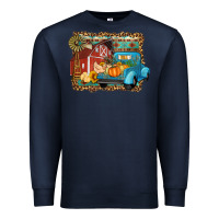 Navy Farm Life Fall Barn And Truck Premium Sweatshirt - Artiststas