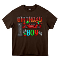 Chocolate Brown birthday boy 1 Heavy Core Tee - BundleAndBundleShop