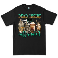 Black dead inside but caffeinated skeleton coffee cups Premium Tee - Jasminsmagicworld