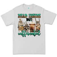 Dove Grey dead inside but caffeinated skeleton coffee cups Premium Tee - Jasminsmagicworld