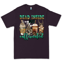 Plum dead inside but caffeinated skeleton coffee cups Premium Tee - Jasminsmagicworld